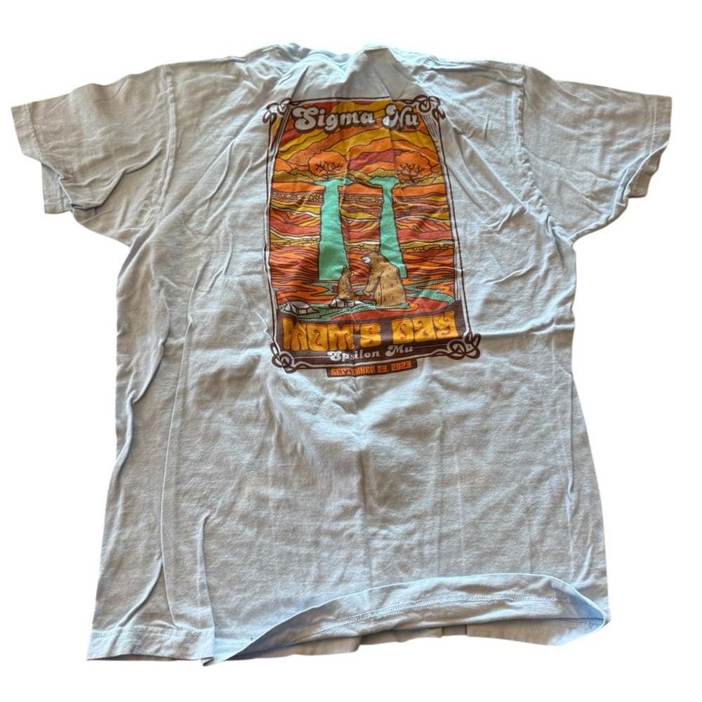 Sigma Nu Mom’s Day Bears In Forest Light Blue T-Shirt L